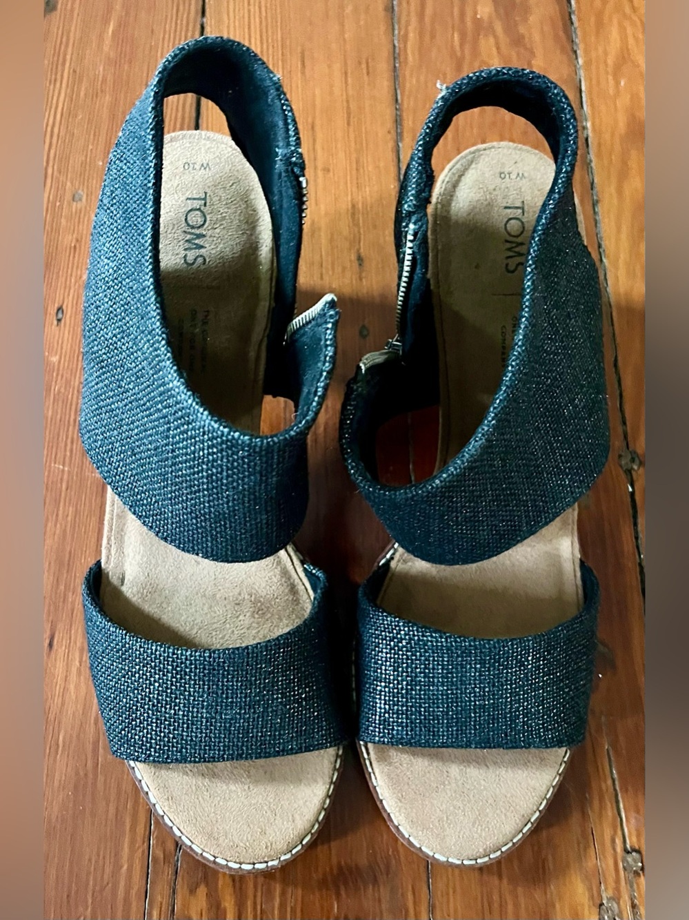 TOMS Majorca Block Heel Sandal | Black | Size 10 | Never Worn